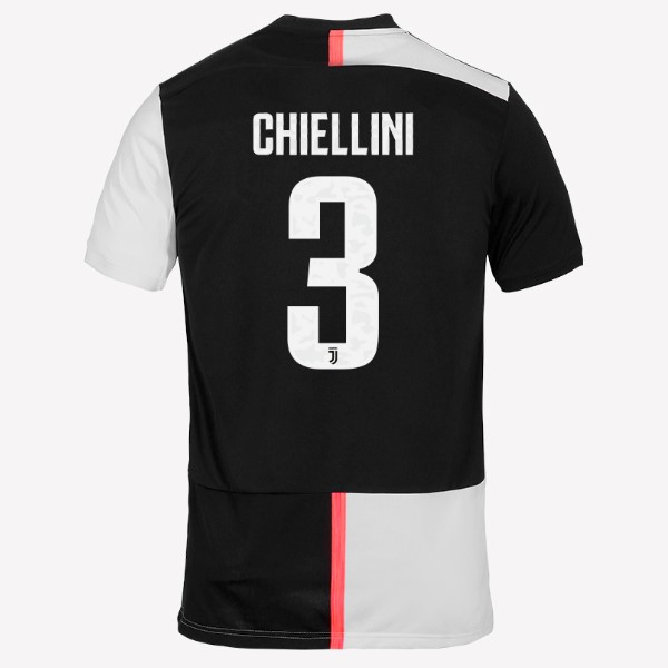 Camiseta Juventus NO.3 Chiellini 1ª 2019/20 Blanco Negro